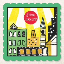 街の日差し ペーパーコースター