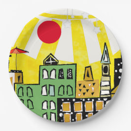 街の日差し ペーパープレート