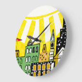 街の日差し ラージ壁時計 (傾斜)