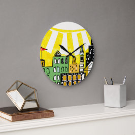 街の日差し ラージ壁時計