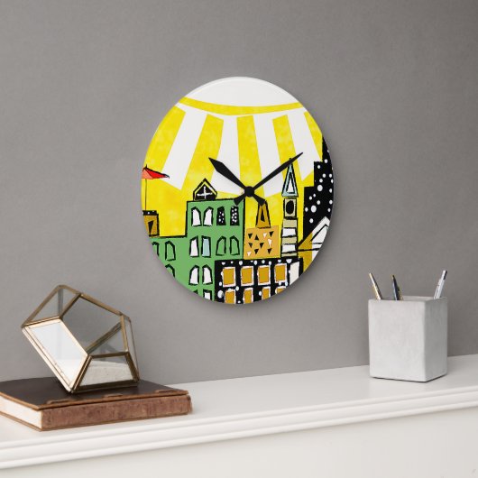 街の日差し ラージ壁時計 (オフィス)