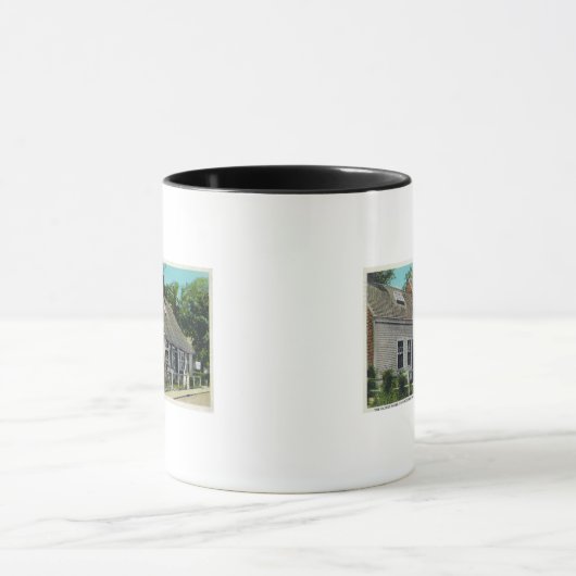 街の最古の家の眺め マグカップ (中央)