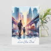 街の水彩画を描く可愛い親子|過去記事 シーズンカード (スタンド正面)