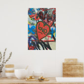 街の汚い愛ハートグラフィティ ポスター (キッチン)