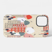 街の生活: シームレス パターン iPhoneケース (裏面横)