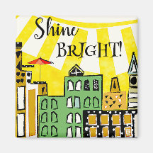 街の磁石の中の太陽の光