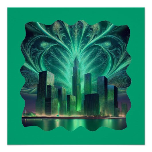 街を彩るフラクタル花火 ポスター (正面)