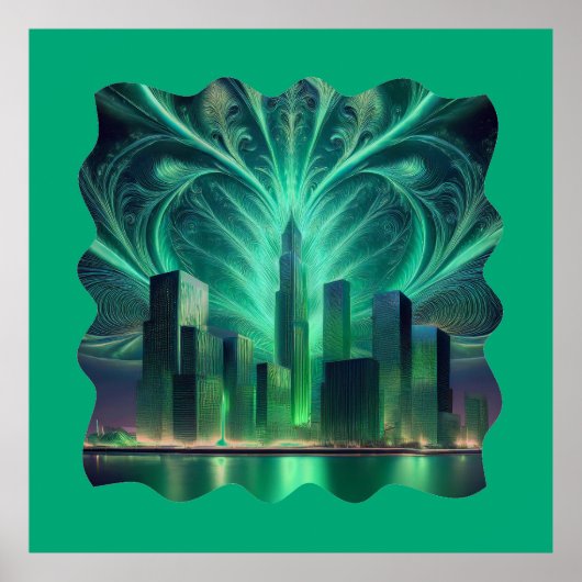 街を彩るフラクタル花火 ポスター (正面)