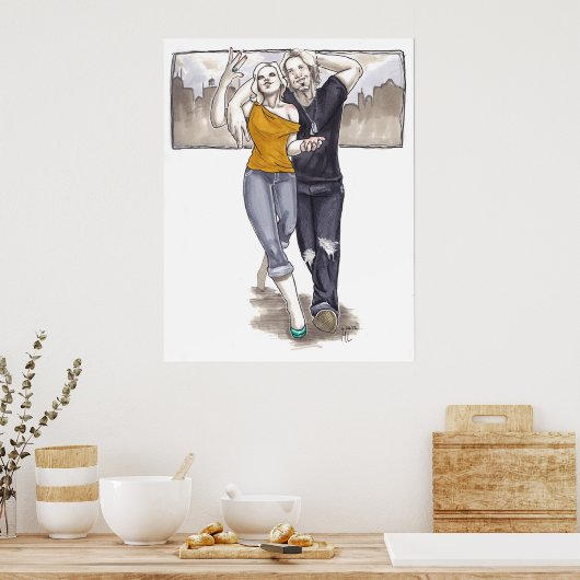 街を散策する ポスター (キッチン)