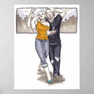 街を散策する ポスター