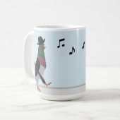 街を歩く鳩が可笑しい  コーヒーマグカップ (正面左)