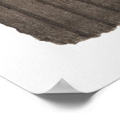 街上の夜空を眺めるフェンスの上の猫 ポスター (角)