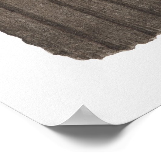 街上の夜空を眺めるフェンスの上の猫 ポスター (角)