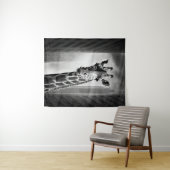 街並みのキリン タペストリー (インサイチュ(横))