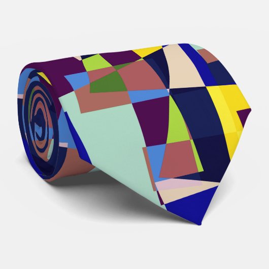 街並みモザイクネックタイ ネクタイ (ロール)