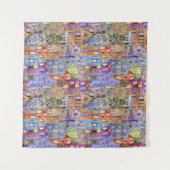 街並み住宅、シームレスな都市パターン。 タペストリー (正面(横))