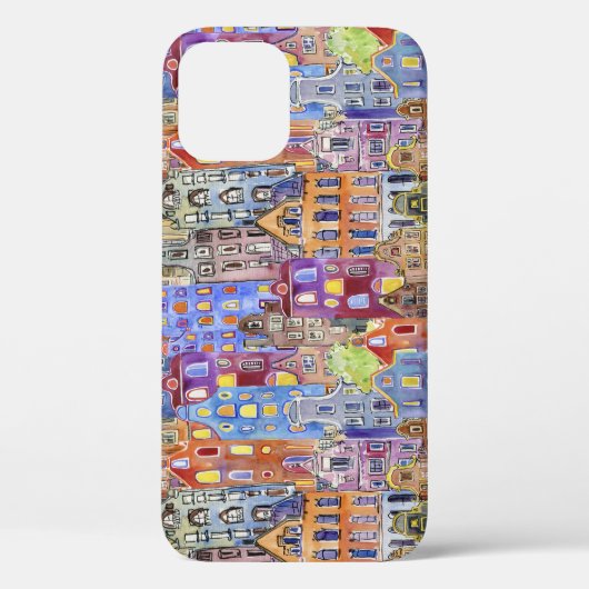 街並み住宅、シームレスな都市パターン。 Case-Mate iPhoneケース (裏面)