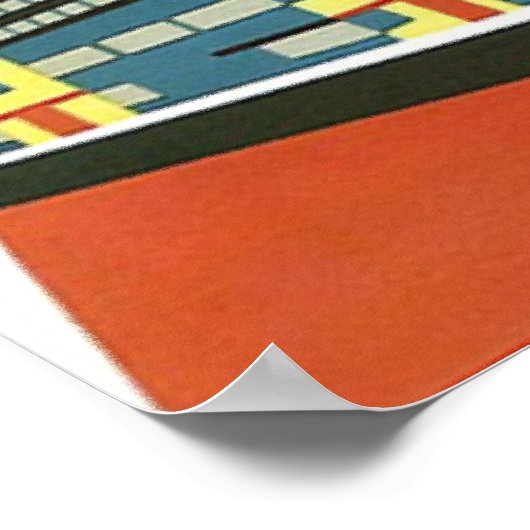 街並み超高層ビルコンクリート建築ポスター ポスター (角)