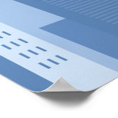 街並み青(縦) ポスター (角)