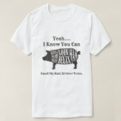 街中の私のお尻の匂いを嗅ぐ Tシャツ (デザイン正面)