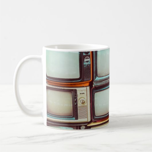街区レトロカラフルテレビ コーヒーマグカップ (左)