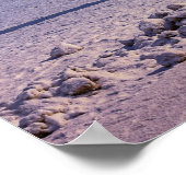 街灯と雪に覆われた木々 ポスター (角)