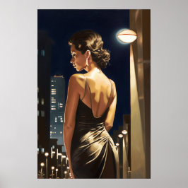 街灯によるルイーサ ポスター