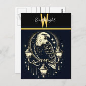 街灯に覆われたワシ ポストカード (正面/裏面)