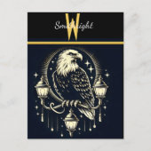 街灯に覆われたワシ ポストカード (正面)