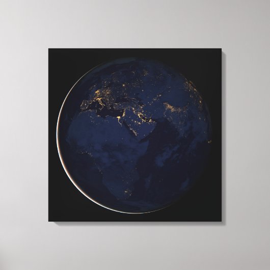 街灯のある全地球 キャンバスプリント (正面)