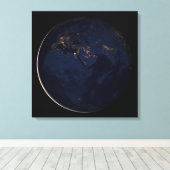 街灯のある全地球 キャンバスプリント (インサイチュ (ウッドフロア))