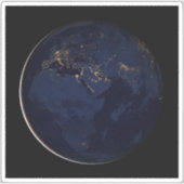 街灯のある全地球 シール (正面)