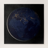 街灯のある全地球 ジグソーパズル (縦)