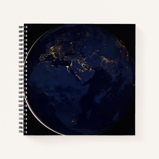 街灯のある全地球 ノートブック (正面)