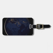 街灯のある全地球 ラゲッジタグ (正面横)