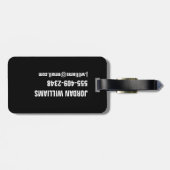 街灯のある全地球 ラゲッジタグ (裏面横)