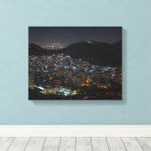 街灯の鳥瞰写真 キャンバスプリント (インサイチュ (ウッドフロア))