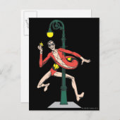 街灯を包むプラスチックの男 ポストカード (正面/裏面)