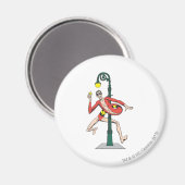 街灯を包むプラスチックの男 マグネット (正面/裏面)