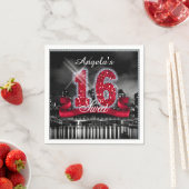 街灯Sweet sixteen赤ID242 スタンダードカクテルナプキン (インサイチュ)