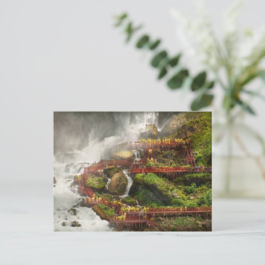 街 - ニューヨーク州ナイアガラフォールズ - 風の洞窟ツアー ポストカード (スタンド正面)