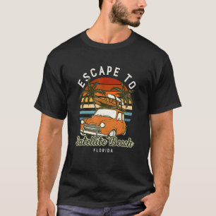衛星への脱出ビーチ海フロリダビーチバム Tシャツ