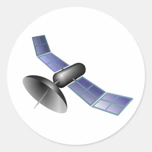 衛星ステッカー ラウンドシール (正面)