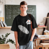 衛星ディッシュ背景スターフレーズI LOVE宇宙 Tシャツ