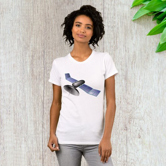衛星デザインの女性用Tシャツ Tシャツ