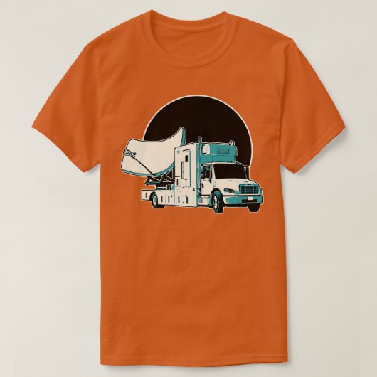 衛星トラックイラストレーション Tシャツ (デザイン正面)