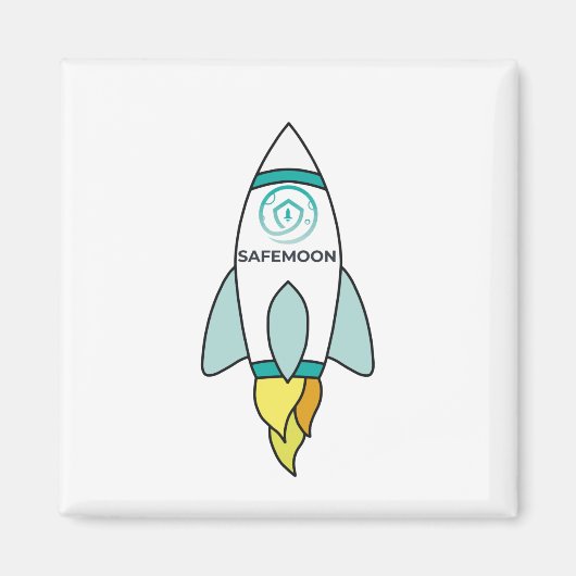 衛星ロケットへのセーフムーン マグネット (正面)
