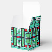 衛星写真モザイクの幾何学模様ボックス フェイバーボックス (オープン)