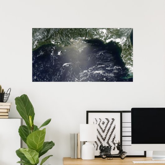 衛星放送による油漏れ ポスター (ホームオフィス)