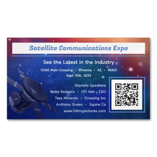 衛星通信名刺マグネット[230316-1] マグネット名刺 (正面)